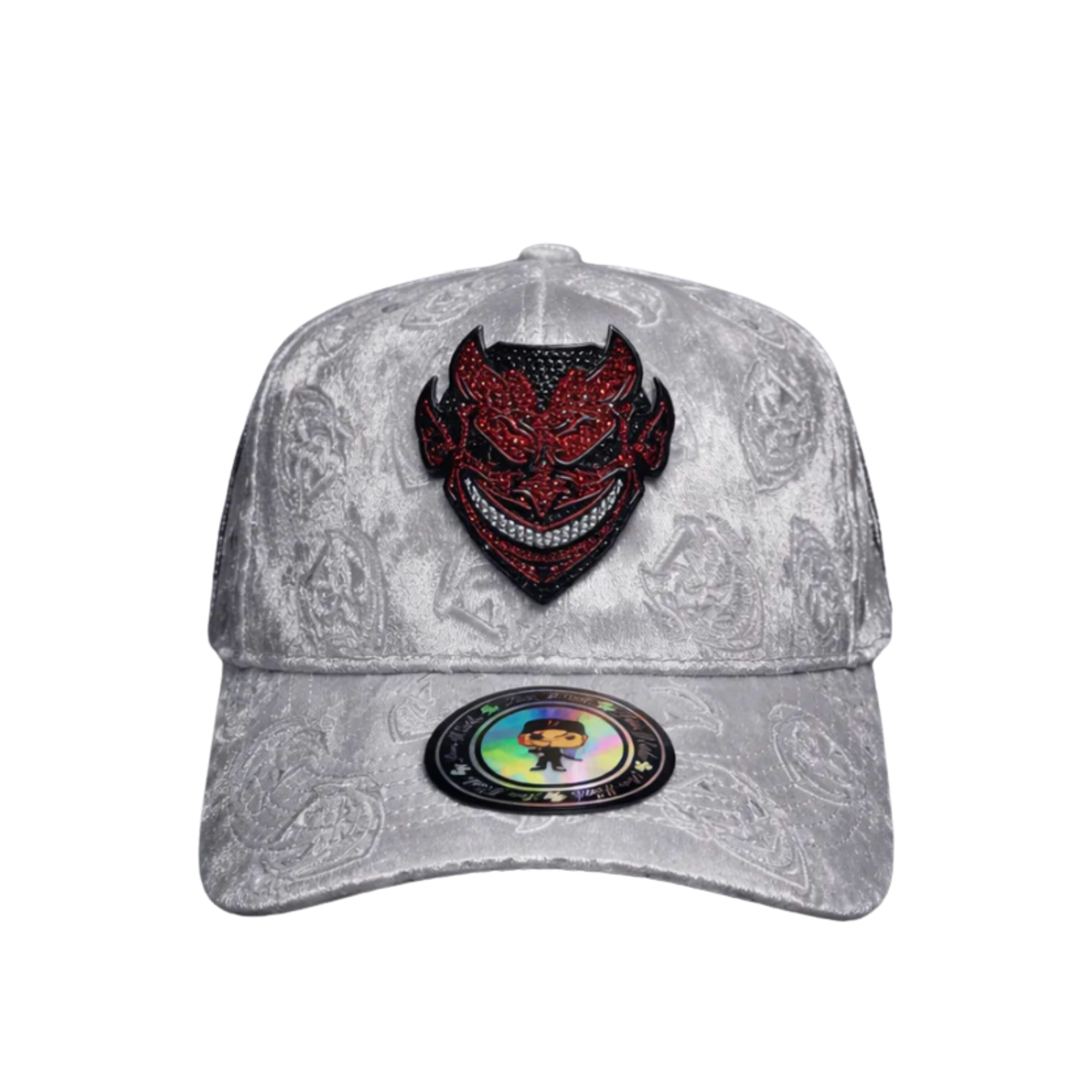 Lucifer V2 White velvet snapback x Chucky Hats